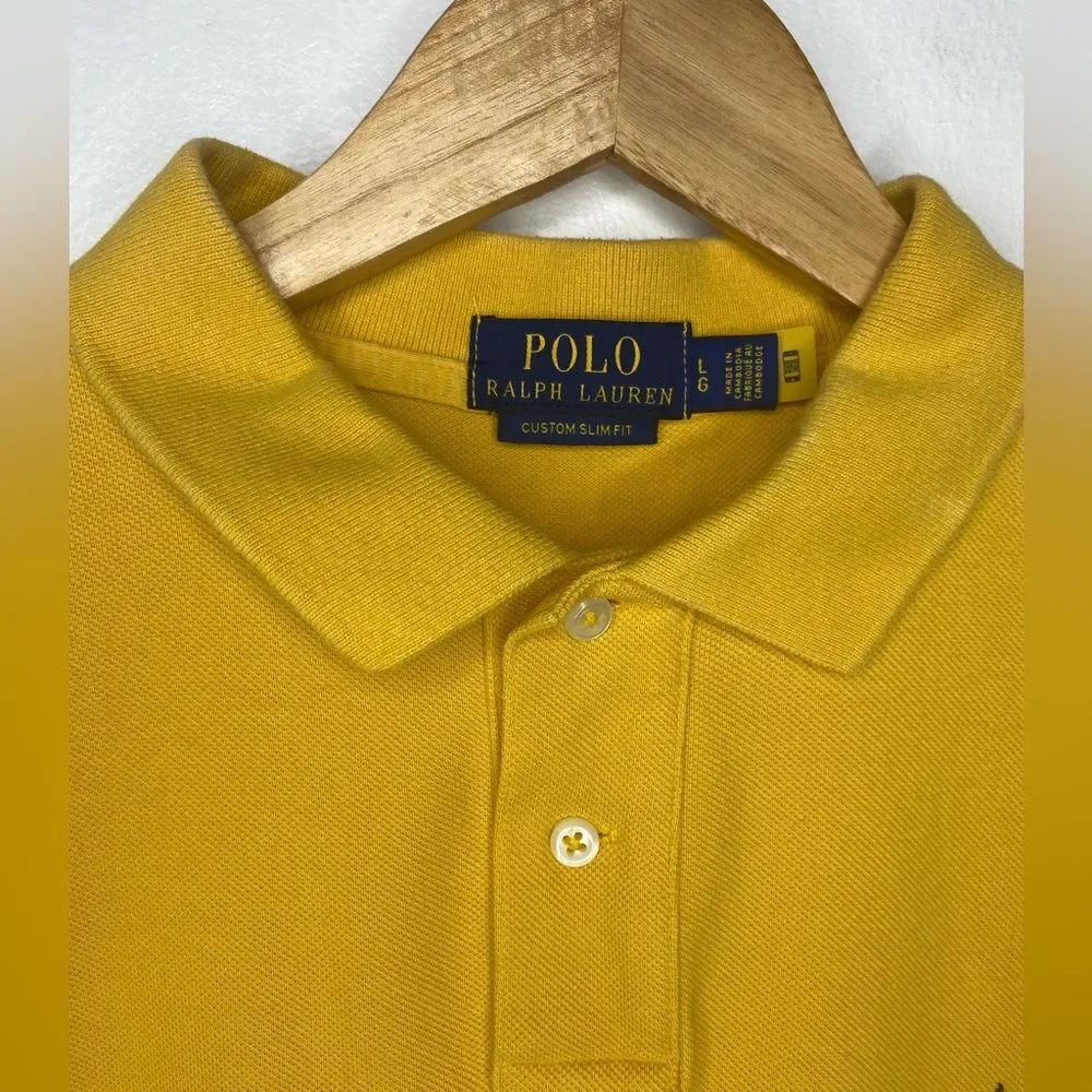 Ralph Lauren Mustard Polo Shirt Size Large Preppy Classic